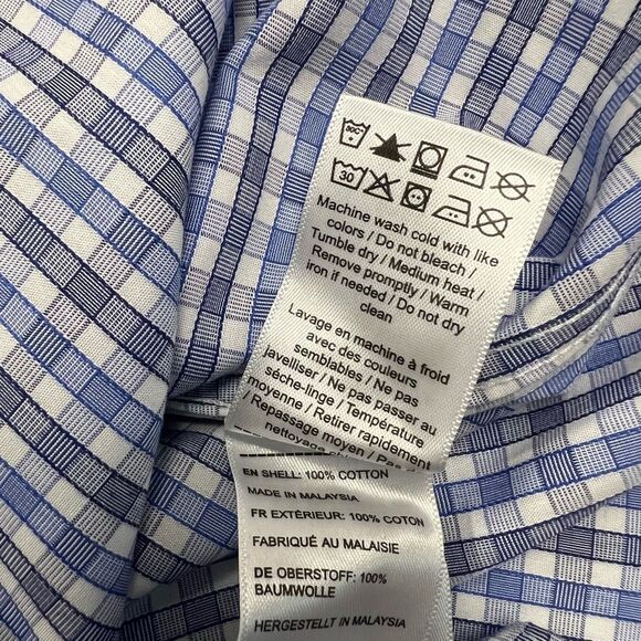 UNTUCKit Men’s Durif Slim Long Sleeve Blue SLIM FIT Wrinkle Free Shirt  XLarge - Picture 3 of 12